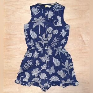 Boden Button-Through Woven Playsuit Girls Size 11-12 Years